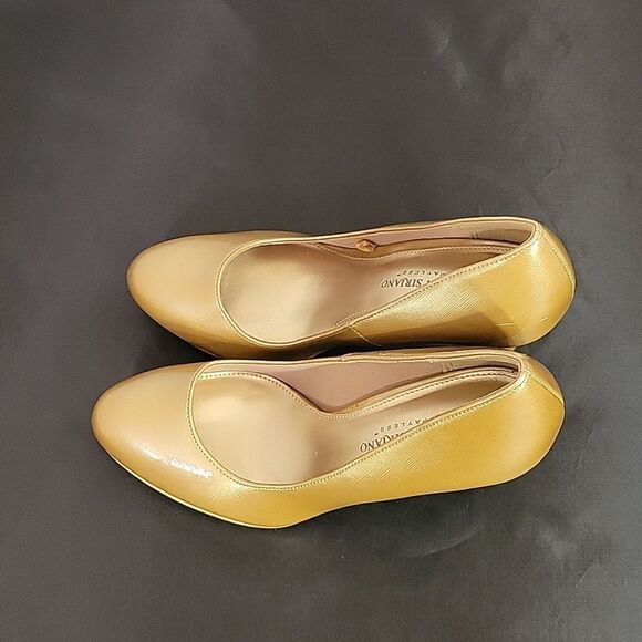 CHRISTIAN SIRIANO GOLD HIGH HEEL STILETTOS PUMP SHOES - Picture 7 of 14